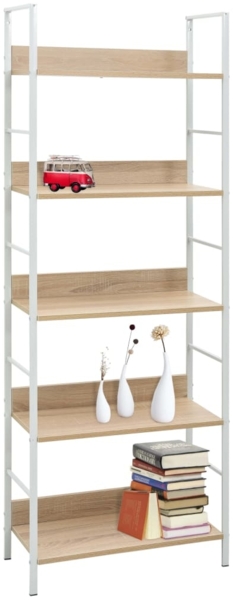 Bücherregal 5 Regalböden Eiche-Optik 60×27,6×158,5 Spanplatte, Anzahl Fächer: 5 [288229]