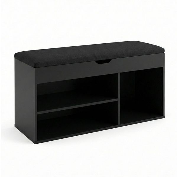 BOXIMO Schuhschrank Schuhregal mit Sitzfläche TRIA, 80 x 43 x 30 cm