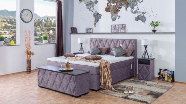 Meisterbetten Boxspringbett Loki 120x200 in DS-Grau, Matratzenbezug Nano, Ergoflex-Topper Bild 4