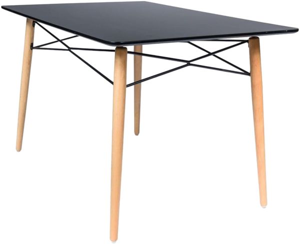 Sanotechnik Tisch, Holzfaser, schwarz, 120x80 cm