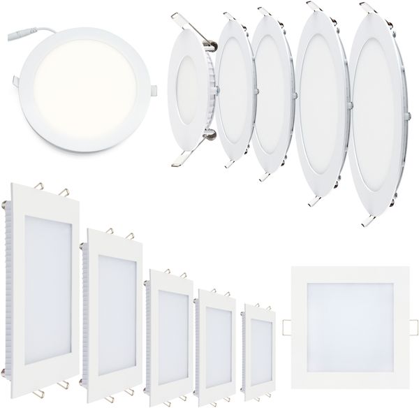 24 Watt LED Panel Ultra Slim Einbauleuchte Deckeneinbau Panelleuchte Deckenlampe Rund Ø 300mm Kaltweiß
