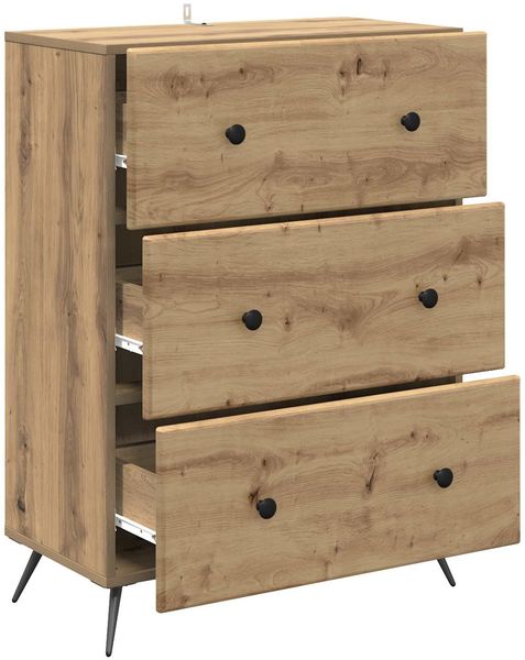 vidaXL Schubladenschrank Artisan-Eiche 66 x 34,5 x 90 cm Holzwerkstoff 895534 Bild 5