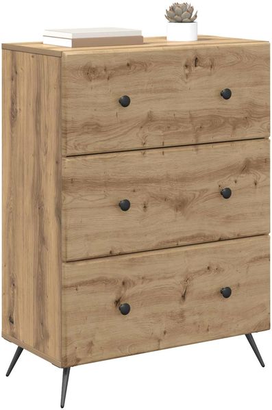 vidaXL Schubladenschrank Artisan-Eiche 66 x 34,5 x 90 cm Holzwerkstoff 895534 Bild 3