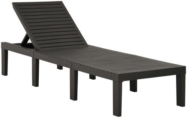 vidaXL Sonnenliege Kunststoff Anthrazit 315827