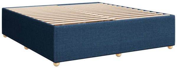 vidaXL Boxspringbett mit Matratze Blau 180x200 cm Stoff 3294448 Bild 10