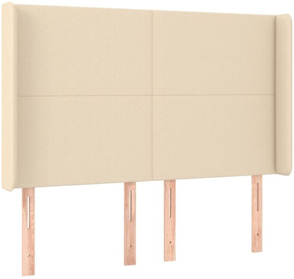 vidaXL Boxspringbett mit Matratze Stoff Creme 140x200 cm, Härtegrad: H2 [3131838] Bild 6
