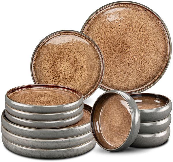Moritz & Moritz SOLID 12tlg Geschirrset Beige