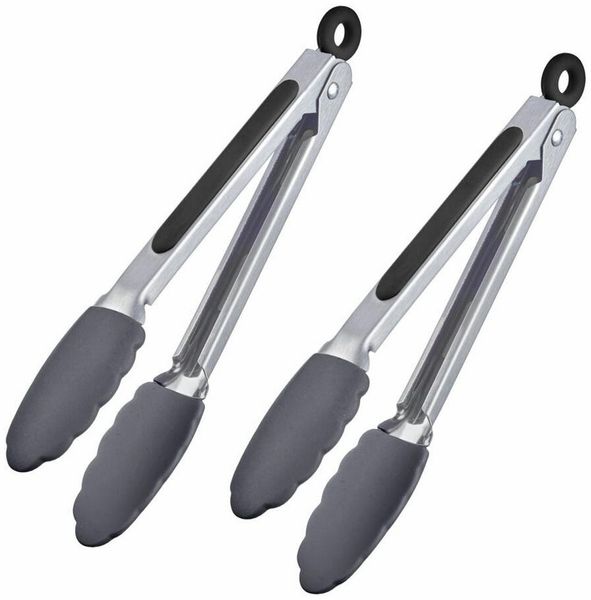 WESTMARK Servierzange 2 Stk, mit Silikonlaffen und gummierten Griffen, Länge: 27 cm, Midi, BPA-frei