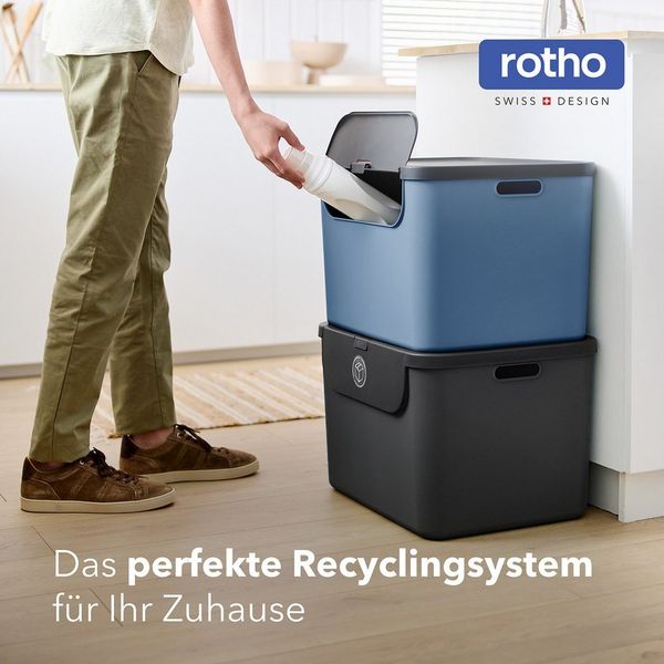 ROTHO Mülltrennsystem, Behälter ideal für Mülltrennung & Recycling