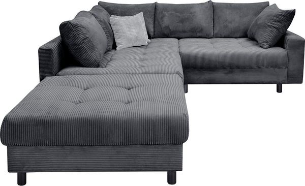 Home affaire Ecksofa Toni L-Form, Ottomane beidseitig montierbar, Federkern-Polsterung