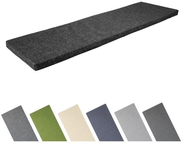 Garronda Bankauflage 100-200 cm, ca. 4 cm dick, wasserabweisend, mit Bändern GD-0220, (1 St), Hypoallergen, UV-beständig, Wasserbeständig