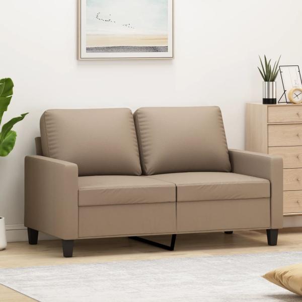 vidaXL 2-Sitzer-Sofa Cappuccino-Braun 120 cm Kunstleder 359136