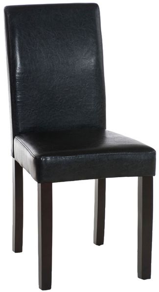 Esszimmerstuhl DALAN - Kunstleder Schwarz 41x47x91 cm Dunkelbraun | Essstühle Esszimmerstühle Küchenstühle Wohnzimmerstühle