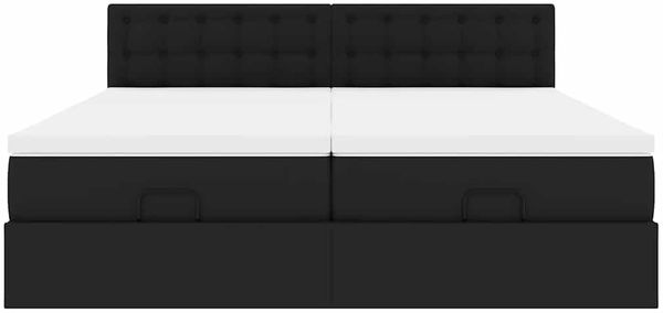 vidaXL Ottoman-Bett mit Matratzen Schwarz 200x200 cm Kunstleder 3311961 Bild 7