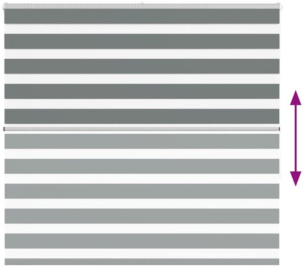 vidaXL Doppelrollo Dunkelgrau 165x150 cm Stoffbreite 160,9 cm Polyester 4014144 Bild 5