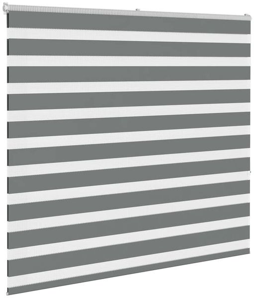 vidaXL Doppelrollo Dunkelgrau 165x150 cm Stoffbreite 160,9 cm Polyester 4014144 Bild 3