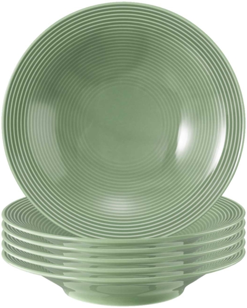Seltmann Weiden Beat Color Glaze Suppenteller ø 22,5 cm 6er Set Salbeigrün