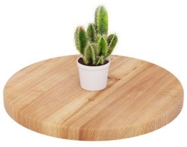 LAMO Manufaktur Esstischplatte LAMO Manufaktur Holzplatte rund 40 cm aus Naturholz für Couchtisch (Bürotisch, Esstischtischplatte), Kaffeetisch, Kindertisch, Stärke: 40 mm Farbe: Dunkel Bild 6