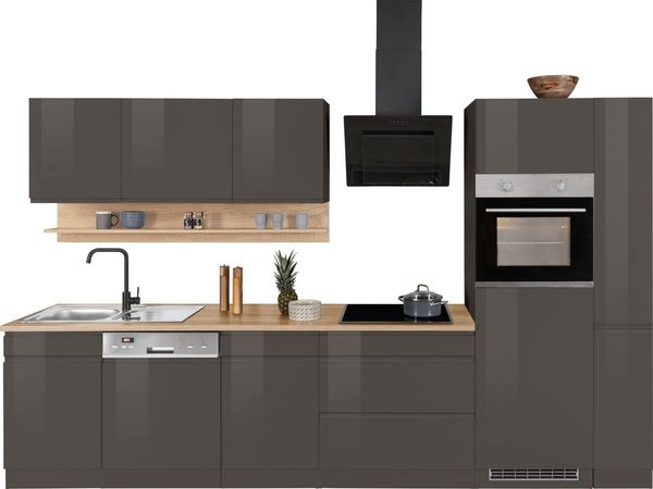 KOCHSTATION Küchenzeile KS-Virginia, Breite 330 cm, mit E-Geräten