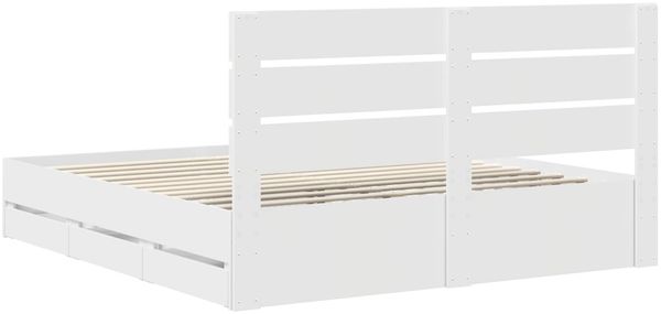 vidaXL Bettrahmen mit Schubladen Weiß 180 x 200 cm Ingenieurs Holz 3411813 Bild 10