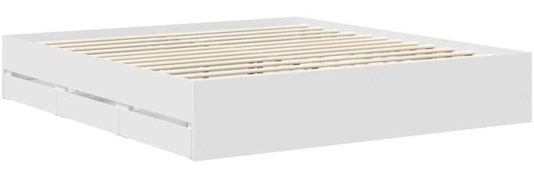vidaXL Bettrahmen mit Schubladen Weiß 180 x 200 cm Ingenieurs Holz 3411813 Bild 6