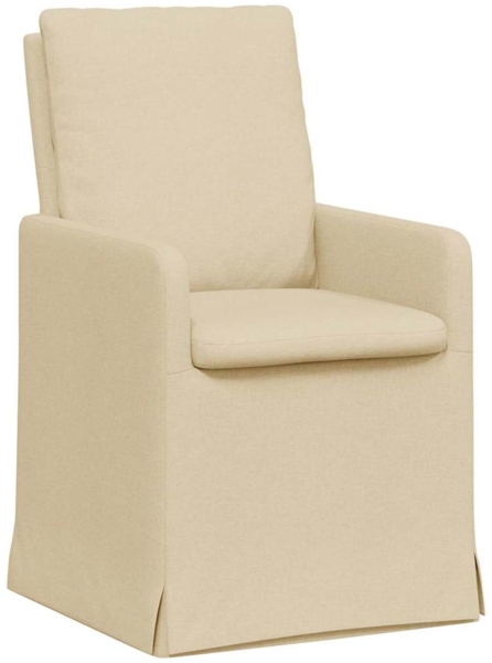 vidaXL Esszimmerstühle 2 pcs Creme 57 x 67 x 98 cm Stoff 42017923