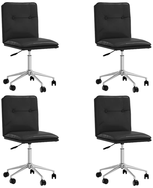 vidaXL Esszimmerstühle 4 Stk. Schwarz Kunstleder 3315694