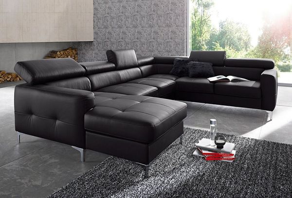 COTTA Wohnlandschaft Sammy U-Form, mit Kopfteilverstellung, optional mit Bettfunktion und Bettkasten