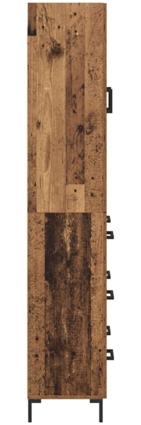 vidaXL Highboard Wandmontiert Altholz 69,5 x 34 x 180 cm Holzwerkstoff 3415714 Bild 8