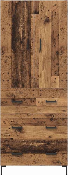 vidaXL Highboard Wandmontiert Altholz 69,5 x 34 x 180 cm Holzwerkstoff 3415714 Bild 7