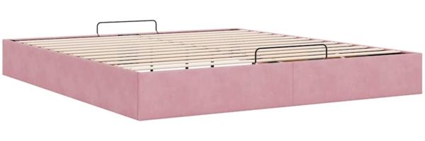 vidaXL Ottoman-Bett ohne Matratze Rosa 160x200 cm Samt 3310978 Bild 8