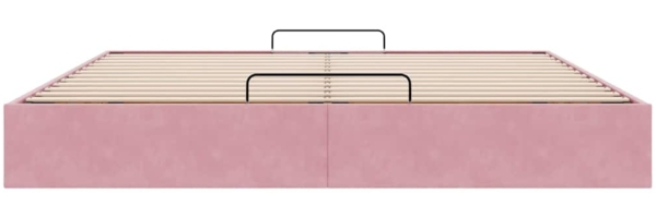 vidaXL Ottoman-Bett ohne Matratze Rosa 160x200 cm Samt 3310978 Bild 6