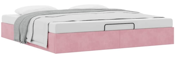 vidaXL Ottoman-Bett ohne Matratze Rosa 160x200 cm Samt 3310978 Bild 4