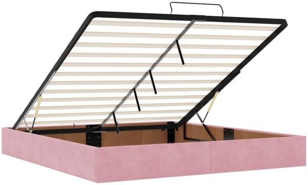 vidaXL Ottoman-Bett ohne Matratze Rosa 160x200 cm Samt 3310978 Bild 9