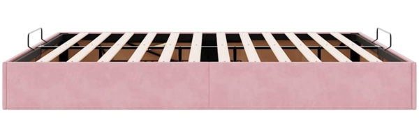 vidaXL Ottoman-Bett ohne Matratze Rosa 160x200 cm Samt 3310978 Bild 7