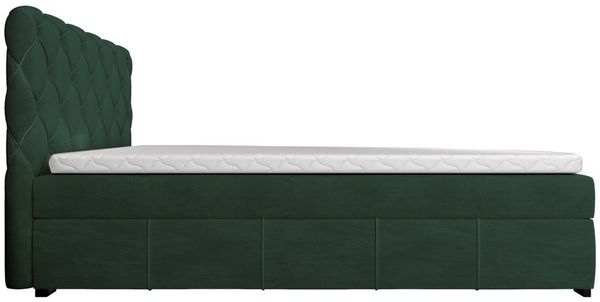 Boxspringbett Schlafzimmerbett GISEL 160x200cm Stoff Salvador Flaschengrün Bild 5