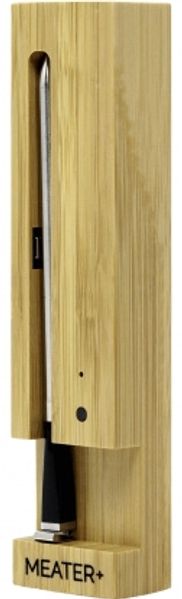 MEATER Plus Kabellose Grillthermometer inkl. Batterie, Holz / Edelstahl, natur / grau, 3,7 x 15,7 x 2,8 cm Bild 2