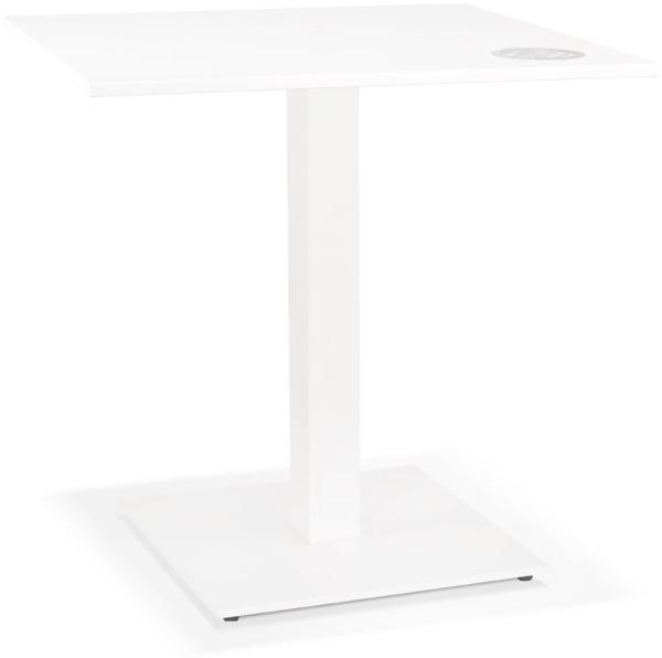 Kadima Design Kleiner Esstisch, 68 cm, Multiplex hpl, Innen/Außen, Quadrat, Gastronomie. Weiß