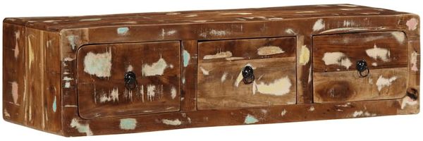 vidaXL TV-Wandschrank 100x32x25 cm Altholz Massivholz 4104528