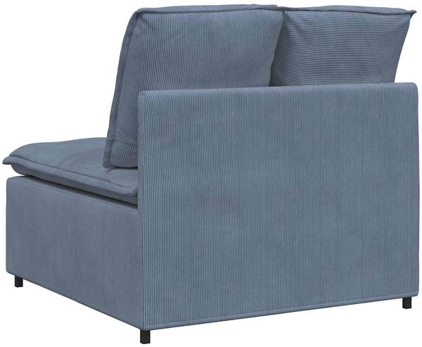 vidaXL Modulares Sofa Mittelmodul mit Kissen Blau 100 cm 4104440 Bild 5