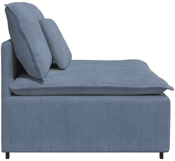 vidaXL Modulares Sofa Mittelmodul mit Kissen Blau 100 cm 4104440 Bild 4