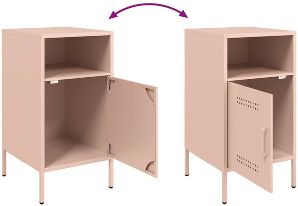 vidaXL Nachttische 2 Stk. Rosa 36x39x68 cm Stahl 843069 Bild 10
