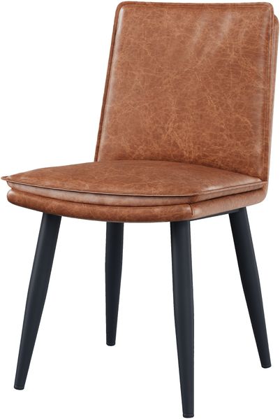 Esszimmerstuhl-Set (2 Stk.), PU braun, H 84 x T 57 x B 49 cm, Metallbeine, modernes Design Bild 10