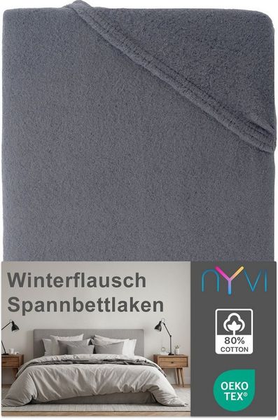 NYVI Spannbettlaken Spannbettlaken DreamScience Winterflausch für Matratzen bis 22 cm Höhe, Feinbiber, Gummizug: rundum, (1 Stück), Wärmendes & Kuschelweiches Winter Bettlaken Spannbetttuch