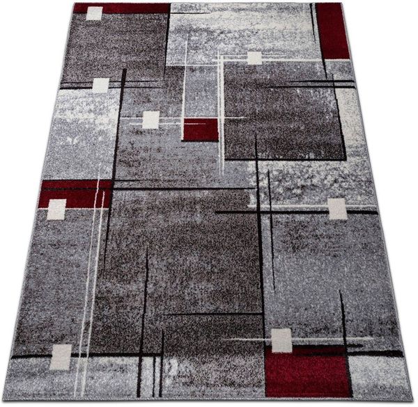 OTTO home Teppich Deblin, rechteckig, Höhe: 9 mm, weicher Flor, Kurzflor, Karo-Design, modern, geometrisches Muster
