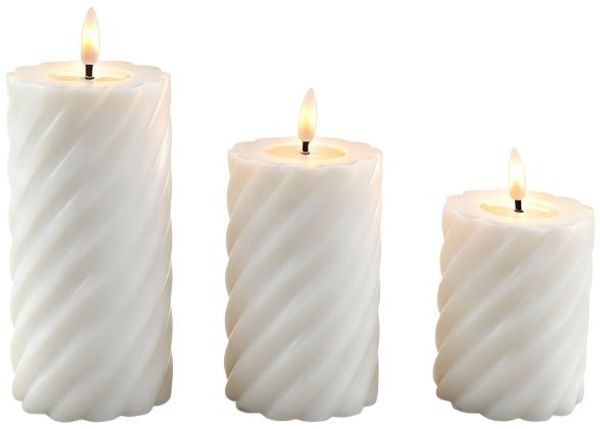 Relaxdays LED Kerzen 3er Set