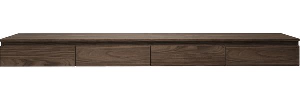 Selsey 'Bemmi Slim' - TV-Hängeboard 4-türig, Holzoptik Walnuss Wisconsin, 200 cm