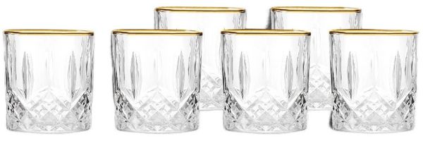 Trinkgläser Wasser Cocktail Saft Whisky Gläser Set 6tlg 0,34L Cheffinger G31