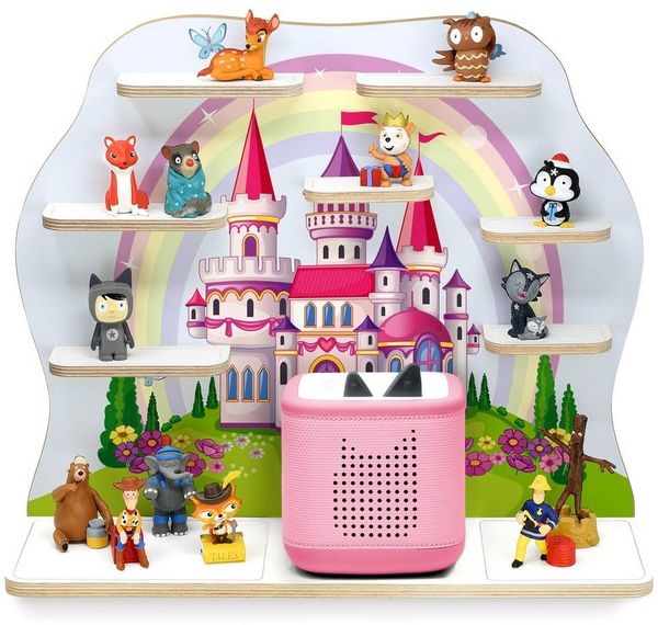 stadtecken Kinderregal groß, geeignet für Toniebox 2 und ca. 50 Tonies, Packung, Perfekte Aufbewahrung im Kinderzimmer