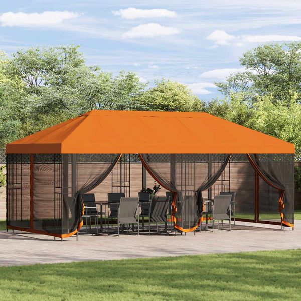 vidaXL Pavillon-Blendenbezug 6x3 m Orange Polyester 190 900406